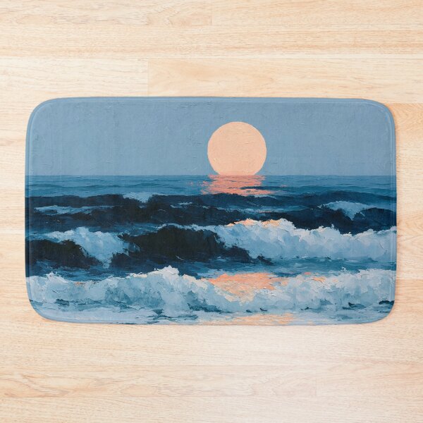 Item preview, Coastal Sunset Scandinavian Ocean Art designed and sold by daila70.