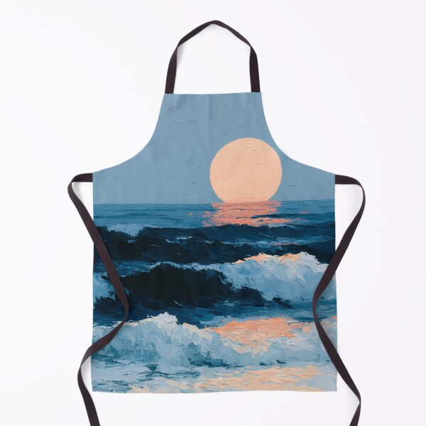 Item preview, Coastal Sunset Scandinavian Ocean Art designed and sold by daila70.