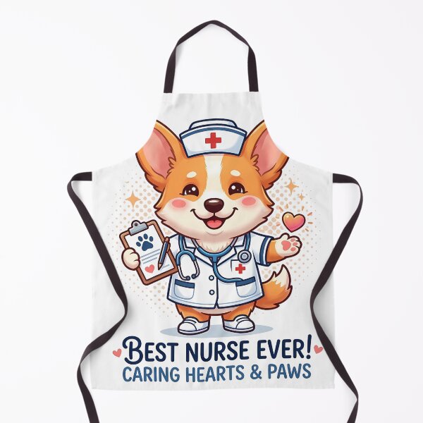 Item preview, Cute Corgi Best Nurse Ever Shirt, Corgi Nurse Caring Hearts and Paws Tee, Funny Corgi Gift for Nurses and Dog Lovers designed and sold by Wearable Canvas...