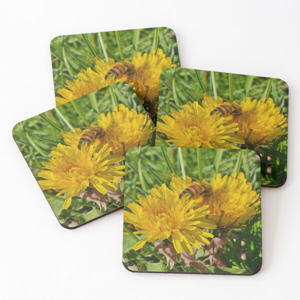 Item preview, Honeybee in Dandelions designed and sold by Quincy-Hedgehog.