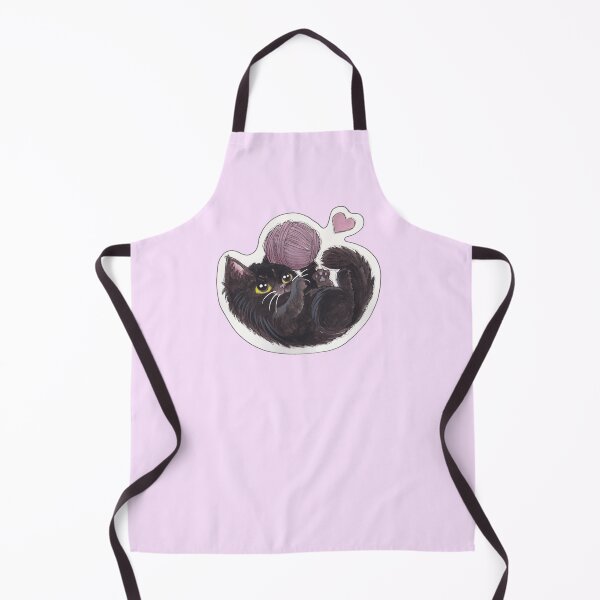 Item preview, Yarn Kitty — Cute Hand Drawn Gothic Cat Art designed and sold by Darkfully-Done.