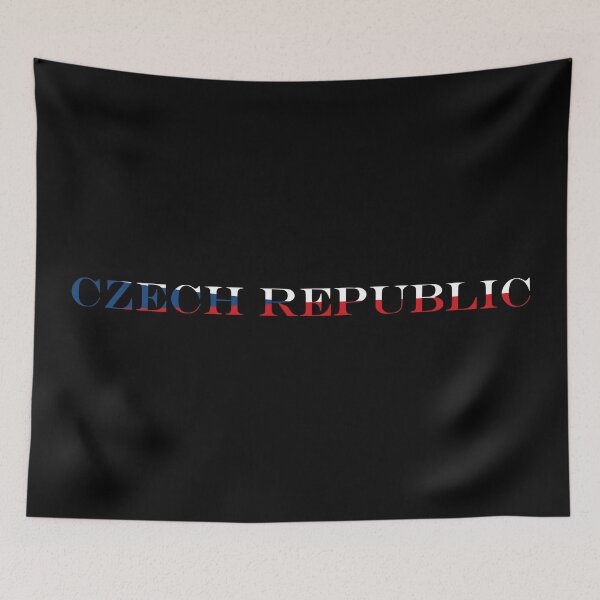 Item preview, Czech Republic Country Name Typography Flag. Czech Text Inside Flag Design designed and sold by NTGUILTY.