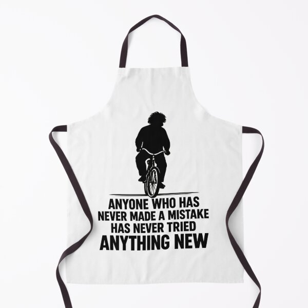 Item preview, Minimalist Einstein Quote Silhouette Bike Design – Inspirational “Mistakes Lead to Innovation” Motivational Art Print designed and sold by Donsean22.