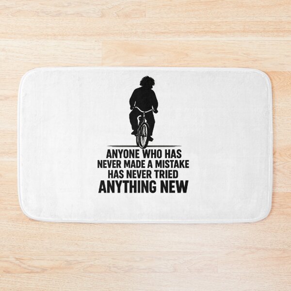 Item preview, Minimalist Einstein Quote Silhouette Bike Design – Inspirational “Mistakes Lead to Innovation” Motivational Art Print designed and sold by Donsean22.