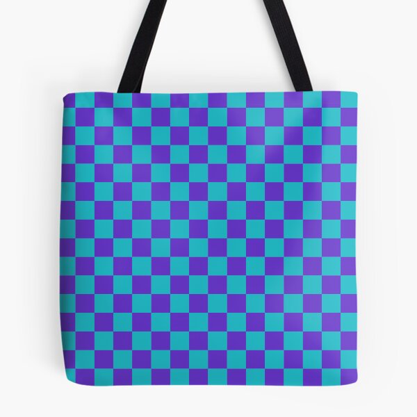 Item preview, Purple & turquoise checkered designed and sold by Mint + Midnight.