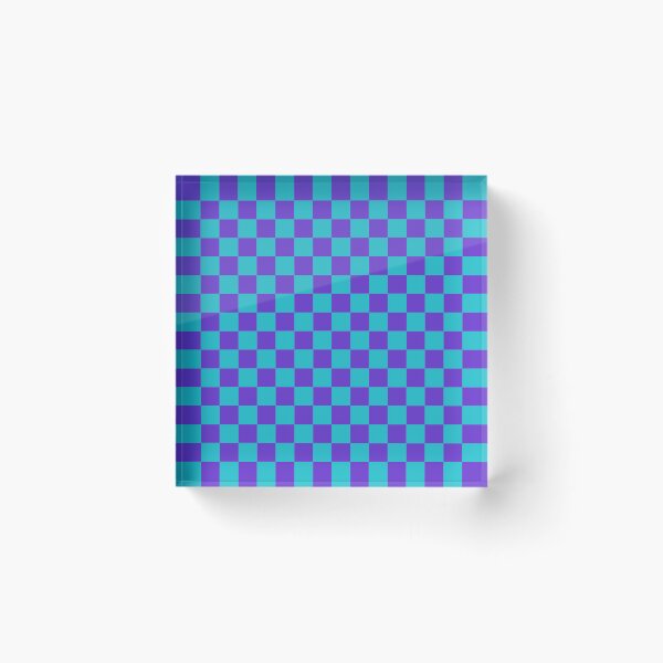 Item preview, Purple & turquoise checkered designed and sold by Mint + Midnight.