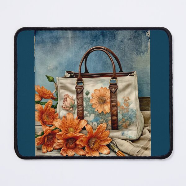 Item preview, Still Life with Flowers and a Canvas Bag designed and sold by ©Janis Zroback.