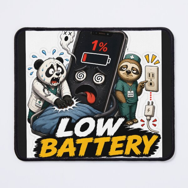Item preview, Daily Disaster Series 1 - Percent Low Battery Emergency Sloth designed and sold by Easternpantry.