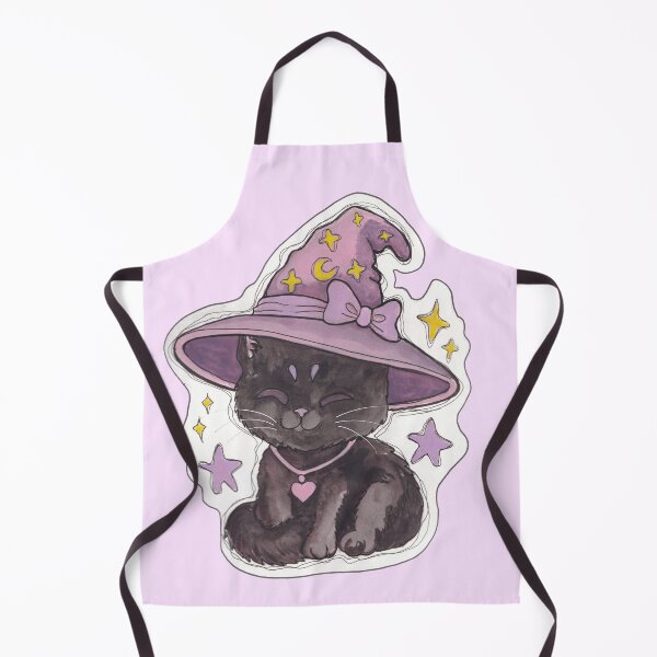 Item preview, Wizard Kitty — Cute Hand Drawn Gothic Cat Art designed and sold by Darkfully-Done.