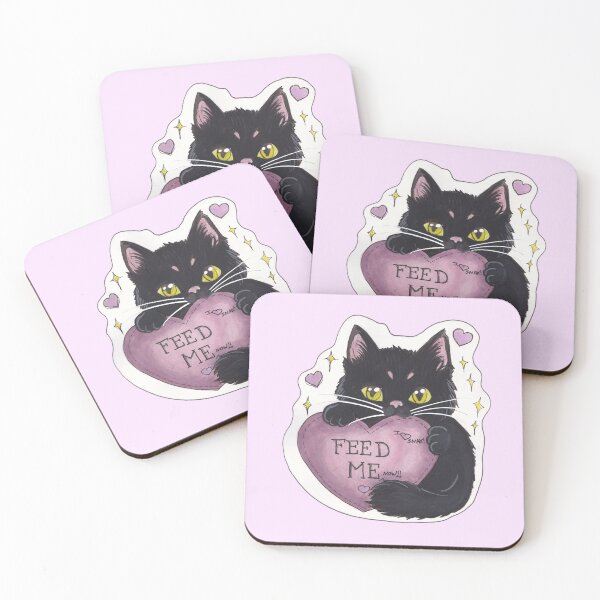 Item preview, Snax Kitty — Cute Hand Drawn Gothic Cat Art designed and sold by Darkfully-Done.