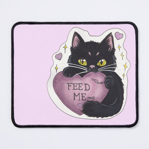 Item preview, Snax Kitty — Cute Hand Drawn Gothic Cat Art designed and sold by Darkfully-Done.