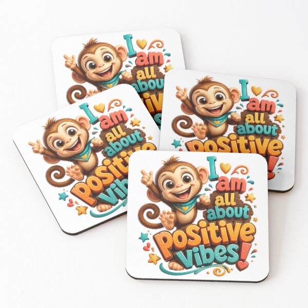 Item preview, Positive Vibes Monkey Burst designed and sold by BlissBlvdShop.