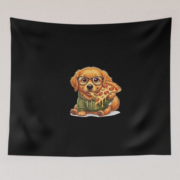 Item preview, Pizza Dog – Cute Golden Retriever Pizza Lover Gift for Dog Lovers designed and sold by Wild Horizon Studio.