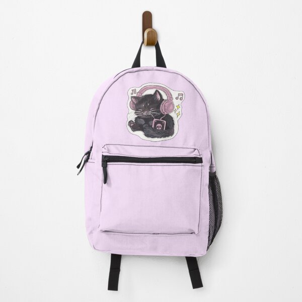 Item preview, Music Kitty — Cute Hand Drawn Gothic Cat Art designed and sold by Darkfully-Done.