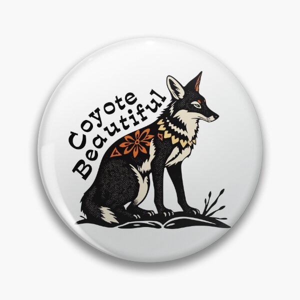 Item preview, Coyote Beautiful Graphic Bohemian Western Block Print Style designed and sold by TheRainFamily.