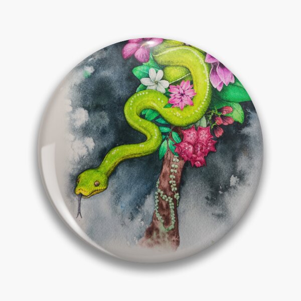 Item preview, Green Tree Python Watercolour designed and sold by art-by-len.