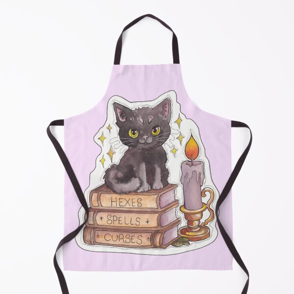 Item preview, Spell Book Kitty — Cute Hand Drawn Gothic Cat Art designed and sold by Darkfully-Done.