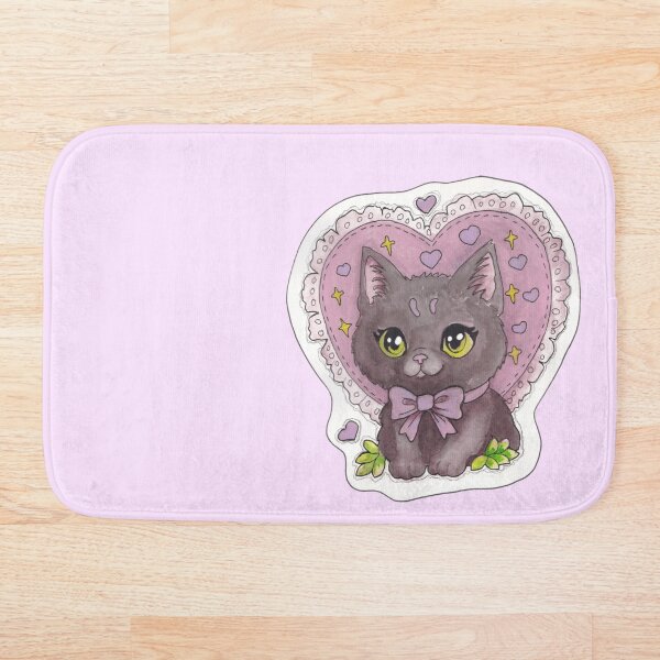 Item preview, Gatito Corazón — Lindo dibujo gótico de gato hecho a mano designed and sold by Darkfully-Done.