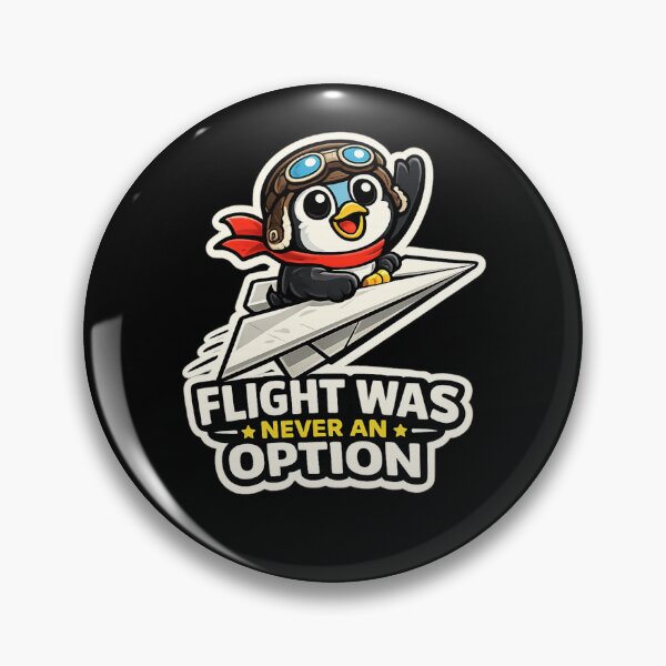 Item preview, Flight Was Never An Option Funny Penguin Paper Airplane Sticker designed and sold by VibeOffline Studio.