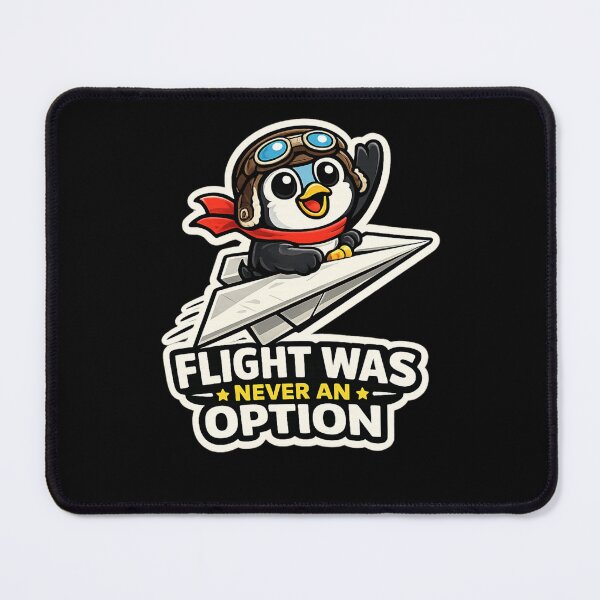 Item preview, Flight Was Never An Option Funny Penguin Paper Airplane Sticker designed and sold by VibeOffline Studio.