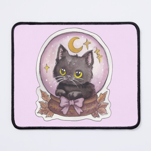 Item preview, Fortune Kitty — Cute Hand Drawn Gothic Cat Art designed and sold by Darkfully-Done.