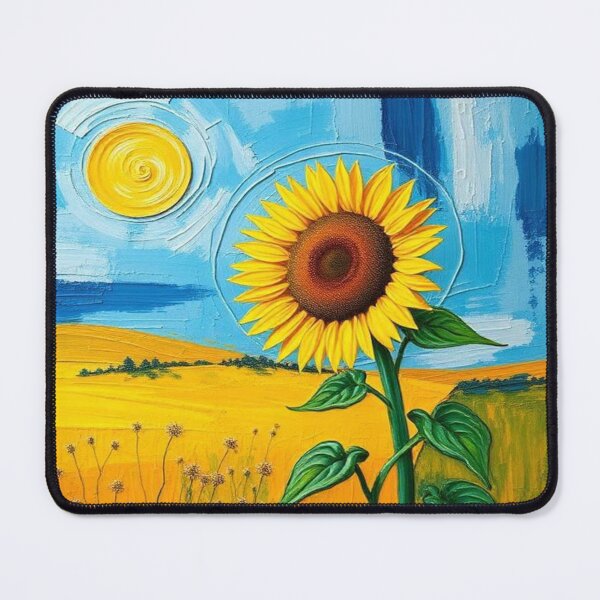 Item preview, Sunflower Minimalist Lanscape Art designed and sold by AllAroundArtist.