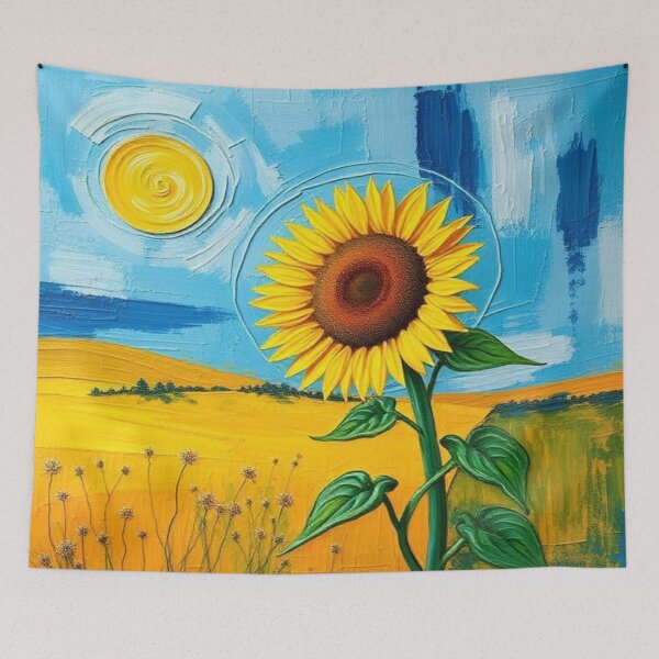 Item preview, Sunflower Minimalist Lanscape  designed and sold by AllAroundArtist.