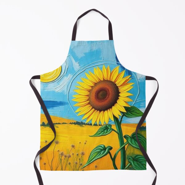Item preview, Sunflower Minimalist Lanscape Painting designed and sold by AllAroundArtist.