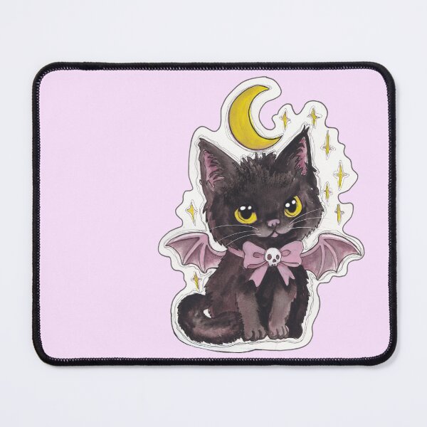 Item preview, Demon Kitty — Cute Hand Drawn Gothic Cat Art designed and sold by Darkfully-Done.