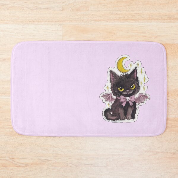 Item preview, Demon Kitty — Cute Hand Drawn Gothic Cat Art designed and sold by Darkfully-Done.
