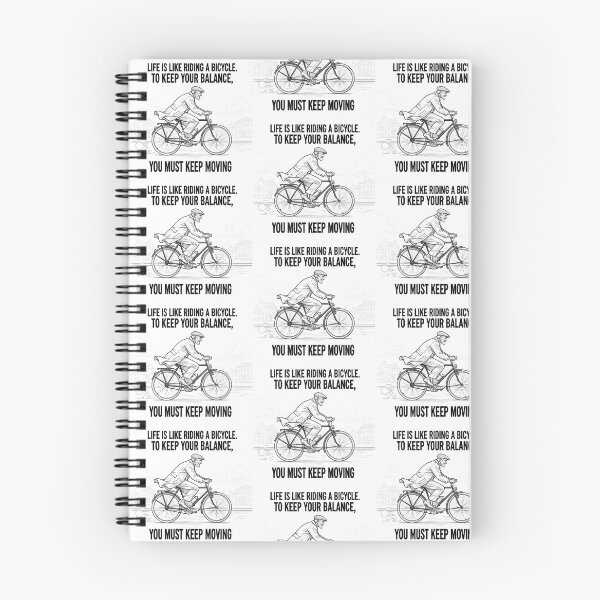 Item preview, Motivational Old Man Riding Bike Quote Design – Einstein Inspirational “Keep Moving to Keep Your Balance” Life Wisdom Doodle Art designed and sold by Donsean22.