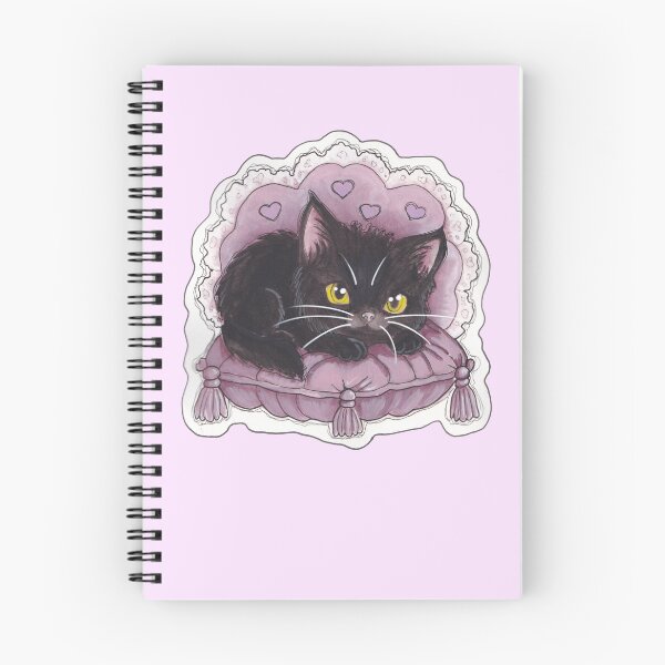 Item preview, Cooshie Kitty — Cute Hand Drawn Gothic Cat Art designed and sold by Darkfully-Done.
