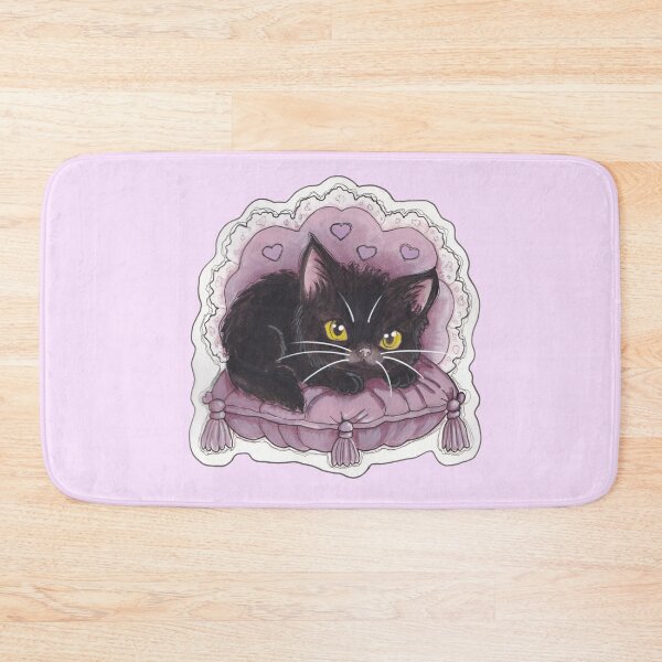Item preview, Cooshie Kitty — Cute Hand Drawn Gothic Cat Art designed and sold by Darkfully-Done.