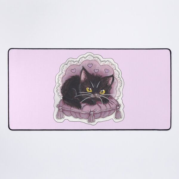 Item preview, Cooshie Kitty — Cute Hand Drawn Gothic Cat Art designed and sold by Darkfully-Done.