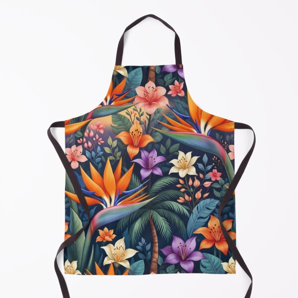 Item preview, Tropical Bird of Paradise Floral Pattern designed and sold by IntelliMindDesigns.