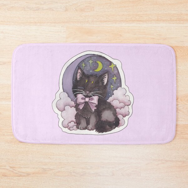 Item preview, Clouds Kitty — Cute Hand Drawn Gothic Cat Art designed and sold by Darkfully-Done.