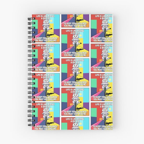 Item preview, Einstein Inspired Cat on Bicycle Quote Design – “Life Is Like Riding a Bicycle, To Keep Your Balance You Must Keep Moving” Funny Science Warhol Inspired Art designed and sold by Donsean22.