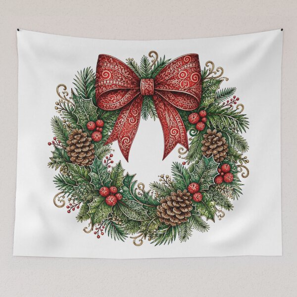 Artikelvorschau, Weihnachtskranz entworfen und verkauft von PaintedbyCarol.