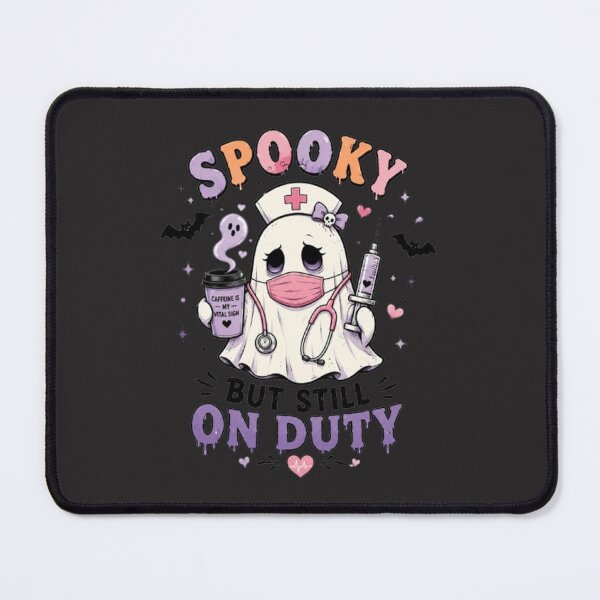 Item preview,  Spooky But Still On Duty Nurse Ghost - Halloween Nurse T-Shirt designed and sold by Arties4Bread⭐⭐⭐⭐⭐.