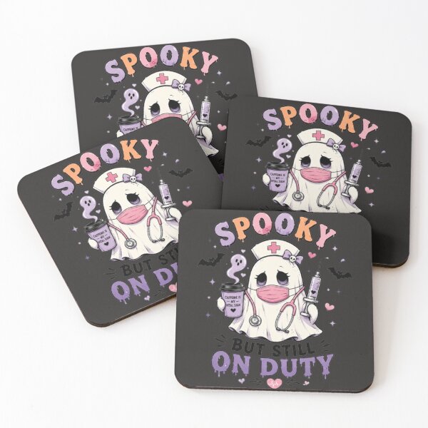 Item preview,  Spooky But Still On Duty Nurse Ghost - Halloween Nurse T-Shirt designed and sold by Arties4Bread⭐⭐⭐⭐⭐.