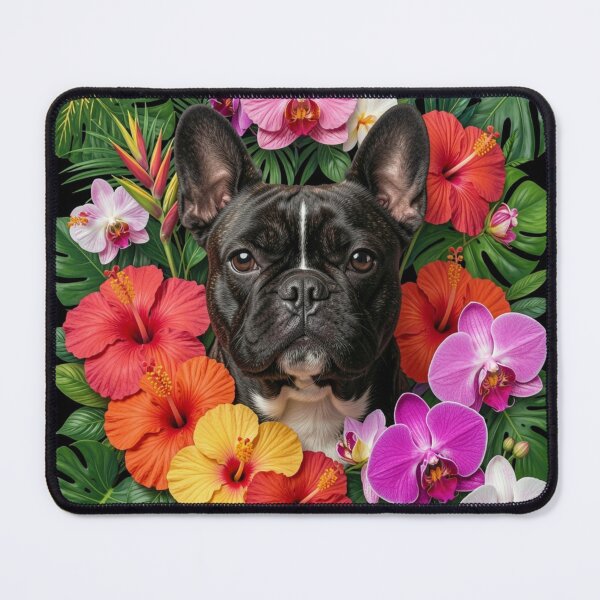 Item preview, French Bulldog | Floral Frame designed and sold by JanjjaSoulInk.