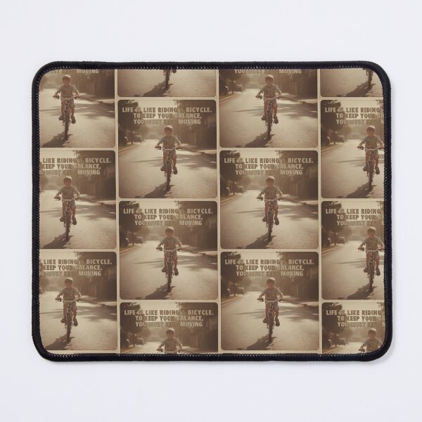 Item preview, Inspirational Boy Riding Bike Quote Design – Einstein “Life Is Like Riding a Bicycle, Keep Your Balance” Motivational Artwork designed and sold by Donsean22.