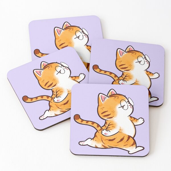 Item preview, Sassy Lazy Orange Cat Sticker Set | Kawaii Cat Lover Gift designed and sold by kawaiiiiiie.