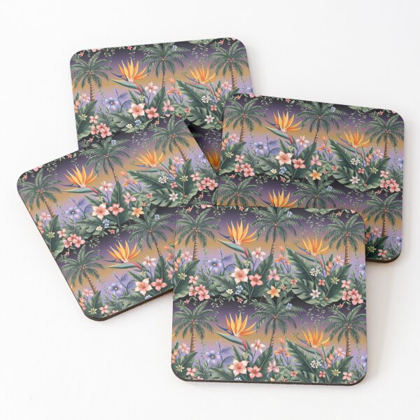 Item preview, Tropical Sunset Palm Paradise Pattern designed and sold by IntelliMindDesigns.
