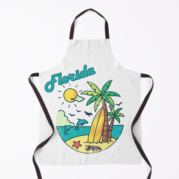Item preview, Florida Retro Beach Sticker — Vintage Surf Palm Tree Dolphin Design designed and sold by DonnaRaine.