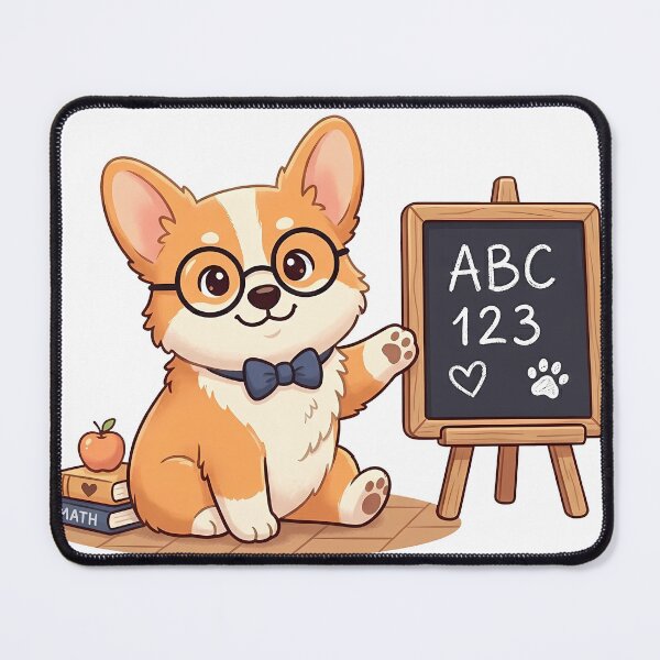 Item preview, Cute Corgi Teacher Blackboard Shirt, Funny Corgi Professor Tee, Corgi Gift for Teachers and Dog Lovers designed and sold by Wearable Canvas...