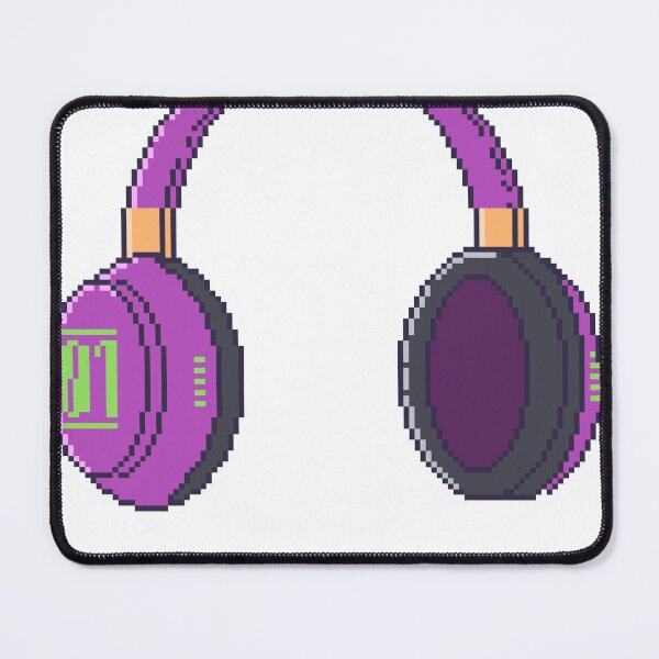 Item preview, Pixel mecha headphones designed and sold by SquareDungeon.