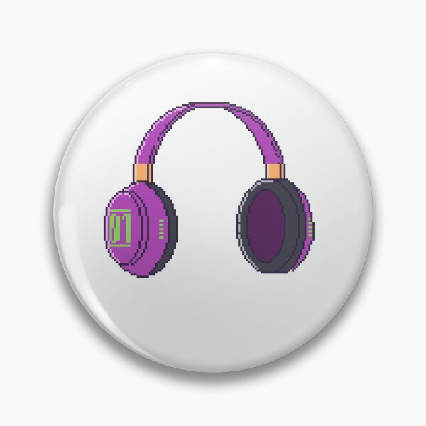 Item preview, Pixel mecha headphones designed and sold by SquareDungeon.