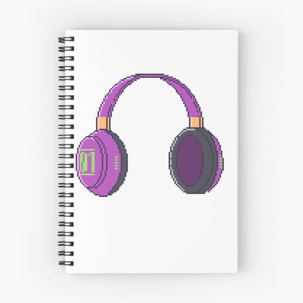Item preview, Pixel mecha headphones designed and sold by SquareDungeon.