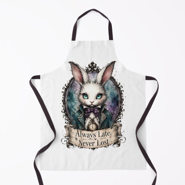 Item preview, Always Late Never Lost White Rabbit Sticker | Whimsical Gothic Wonderland Art designed and sold by Rose Collection Shop.